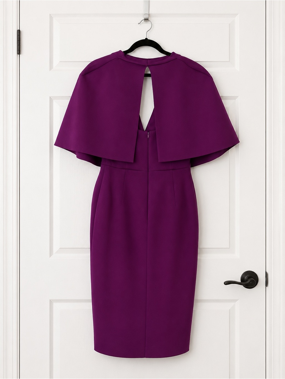 ASOS Deep Purple V-Neck Midi Dress with Tulip Front NEVER WORN - Picture 4 of 6